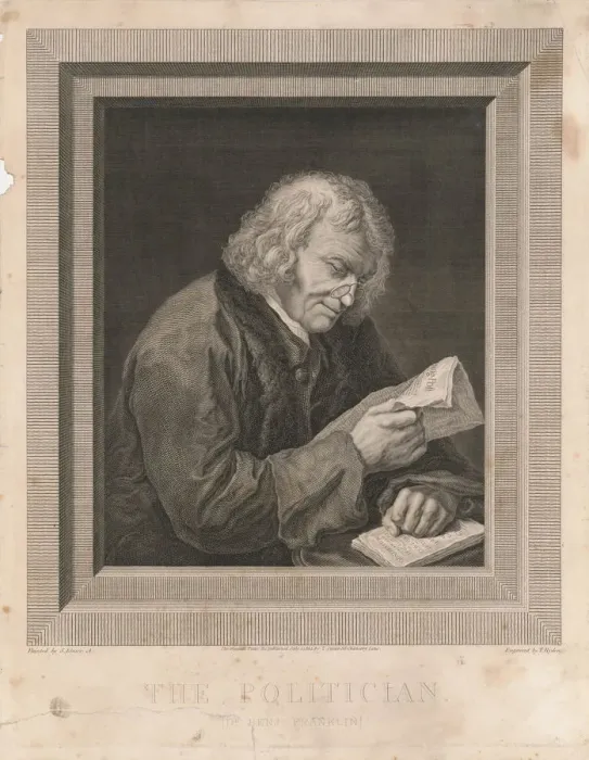 Framed Print : Portrait of Benjamin Franklin Framed Print : Portrait of Benjamin Franklin