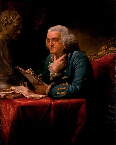 Portrait of Benjamin Franklin, 1767. Artist: Martin, David (1737-1797)