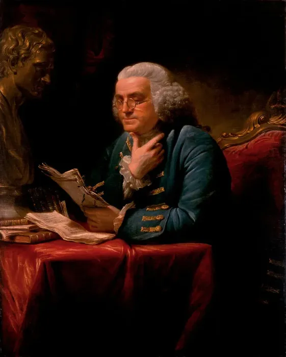 Framed Print : Portrait of Benjamin Franklin, 1767. Artist: Martin, David (1737-1797) Framed Print : Portrait of Benjamin Franklin, 1767. Artist: Martin, David (1737-1797)