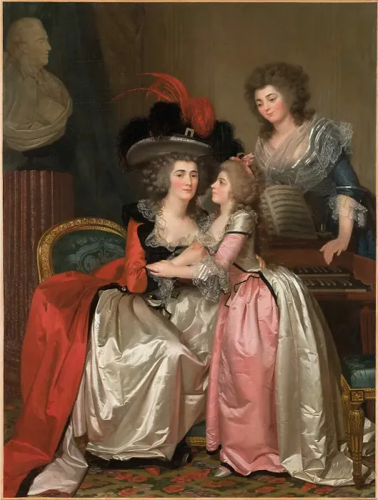 Framed Print : Portrait of the Bergeret de Grandcourt family, c. 1785. Creator: Mosnier, Jean Laurent (1743 / 44-1808) Framed Print : Portrait of the Bergeret de Grandcourt family, c. 1785. Creator: Mosnier, Jean Laurent (1743 / 44-1808)