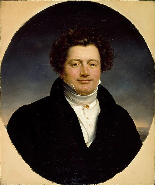 Portrait of Bernard-Leon (1784-1856), actor and director of the Vaudeville and Gaite theatres, c1825 Creator: Henri-Francois Riesener
