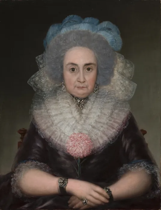 Framed Print : Portrait of Bernarda Tavira (1727-1797), c1787. Creator: Goya, Francisco, de (1746-1828)