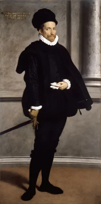 Framed Print : Portrait of Bernardo Spini, ca 1573-1575. Creator: Moroni, Giovan Battista (1520 / 25-1578) Framed Print : Portrait of Bernardo Spini, ca 1573-1575. Creator: Moroni, Giovan Battista (1520 / 25-1578)