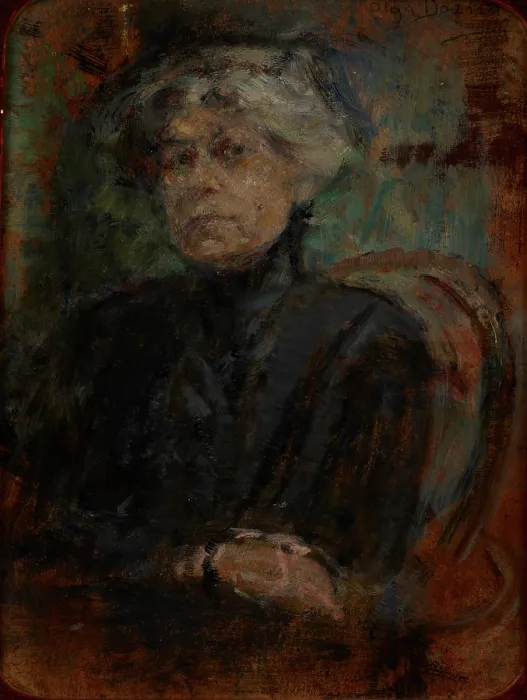 Framed Print : Portrait of Berta Dylion, c1917. Creator: Olga Boznanska Framed Print : Portrait of Berta Dylion, c1917. Creator: Olga Boznanska