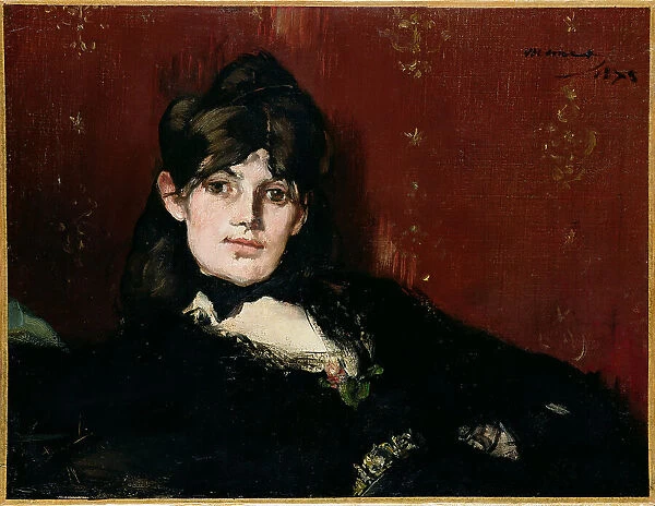 Portrait of Berthe Morisot, 1873. Creator: Manet, Édouard (1832-1883)