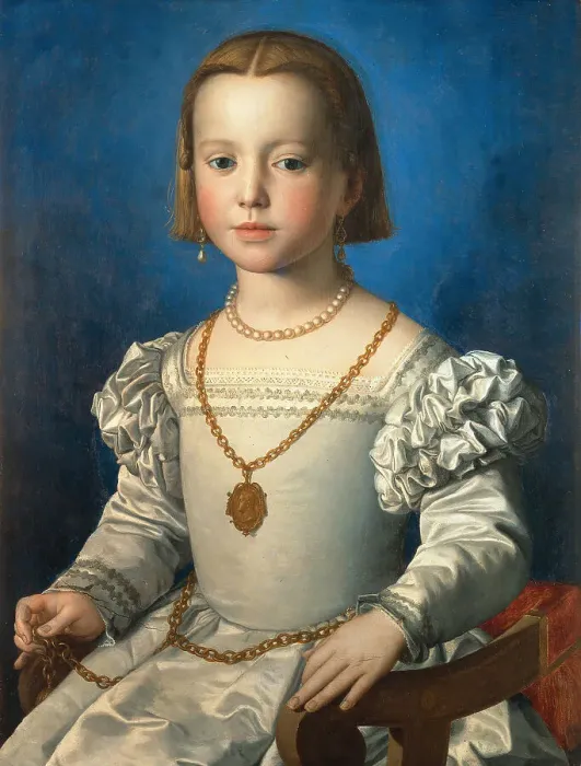 Framed Print : Portrait of Bia de Medici, 1542. Artist: Bronzino, Agnolo (1503-1572) Framed Print : Portrait of Bia de Medici, 1542. Artist: Bronzino, Agnolo (1503-1572)