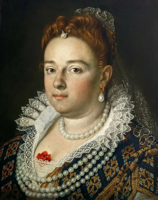 Framed Print : Portrait of Bianca Cappello (1548-1587), Grand Duchess of Tuscany, 1585-1586. Artist: Pulzone, Scipione (1550-1598) Framed Print : Portrait of Bianca Cappello (1548-1587), Grand Duchess of Tuscany, 1585-1586. Artist: Pulzone, Scipione (1550-1598)