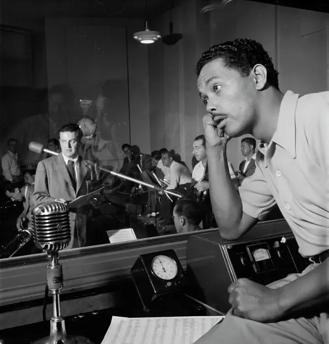 Framed Print : Portrait of Billy Eckstine and Hugo Winterhalter, New York, N.Y. 1946. Creator: William Paul Gottlieb Framed Print : Portrait of Billy Eckstine and Hugo Winterhalter, New York, N.Y. 1946. Creator: William Paul Gottlieb