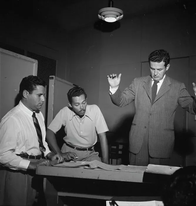 Framed Print : Portrait of Billy Eckstine and Hugo Winterhalter, New York, N.Y. 1946. Creator: William Paul Gottlieb Framed Print : Portrait of Billy Eckstine and Hugo Winterhalter, New York, N.Y. 1946. Creator: William Paul Gottlieb