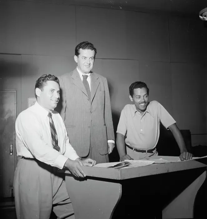 Framed Print : Portrait of Billy Eckstine and Nelson Riddle, New York, N.Y. 1946. Creator: William Paul Gottlieb Framed Print : Portrait of Billy Eckstine and Nelson Riddle, New York, N.Y. 1946. Creator: William Paul Gottlieb