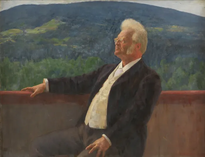 Framed Print : Portrait of Bjornstjerne Bjornson, 1900. Creator: Erik Werenskiold Framed Print : Portrait of Bjornstjerne Bjornson, 1900. Creator: Erik Werenskiold