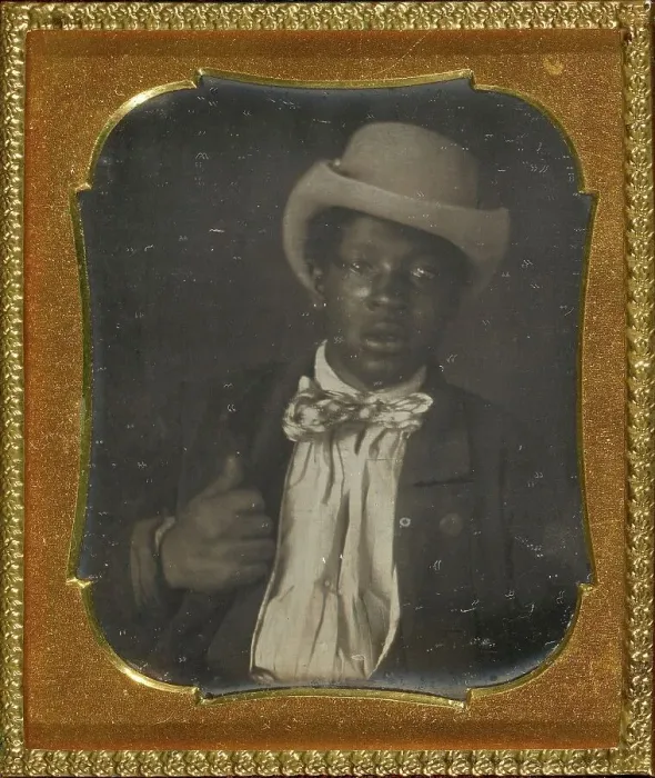 Framed Print : Portrait of a Black Man, about 1856. Creator: Unknown Framed Print : Portrait of a Black Man, about 1856. Creator: Unknown