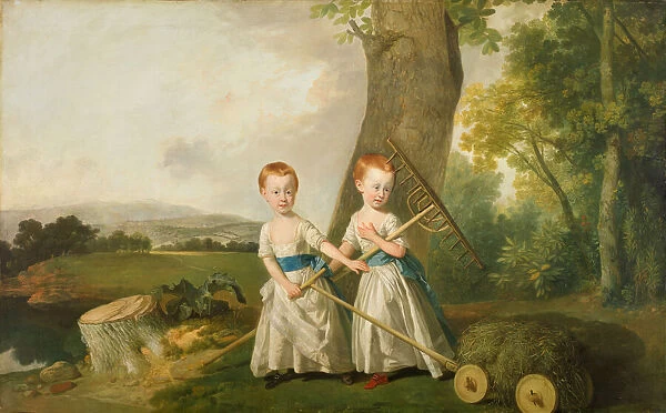 Portrait of the Blunt Children, 1766-80. Creator: Johan Zoffany