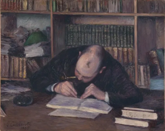 Framed Print : Portrait of the Bookseller E. J. Fontaine, 1885. Artist: Caillebotte, Gustave (1848-1894) Framed Print : Portrait of the Bookseller E. J. Fontaine, 1885. Artist: Caillebotte, Gustave (1848-1894)