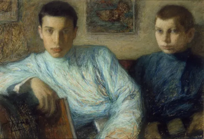 Framed Print : Portrait of Boris and Alexander Pasternak, 1905. Artist: Pasternak, Leonid Osipovich (1862-1945) Framed Print : Portrait of Boris and Alexander Pasternak, 1905. Artist: Pasternak, Leonid Osipovich (1862-1945)