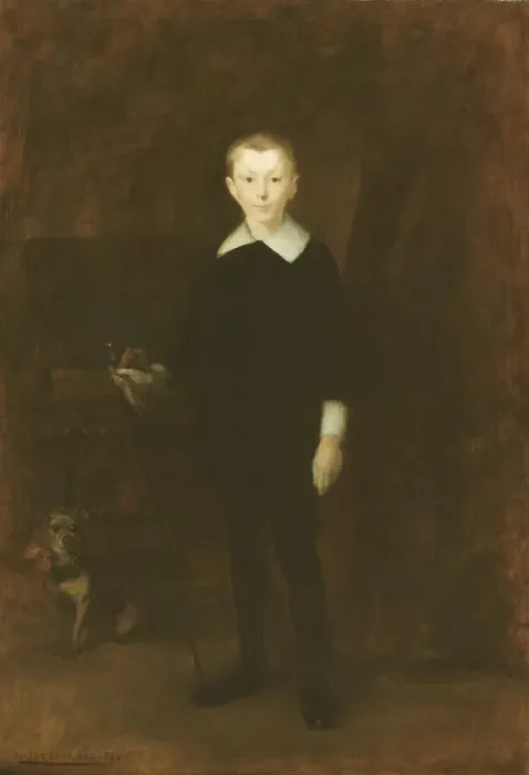 Framed Print : Portrait of a Boy, 1886. Creator: Eugene Carriere Framed Print : Portrait of a Boy, 1886. Creator: Eugene Carriere