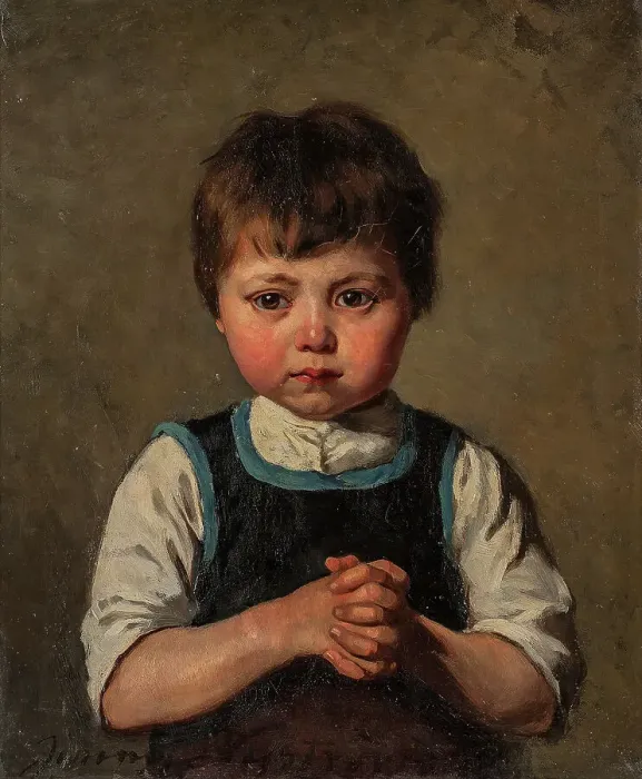 Framed Print : Portrait of a Boy, c1900s. Creator: Jenny Nystrom Framed Print : Portrait of a Boy, c1900s. Creator: Jenny Nystrom