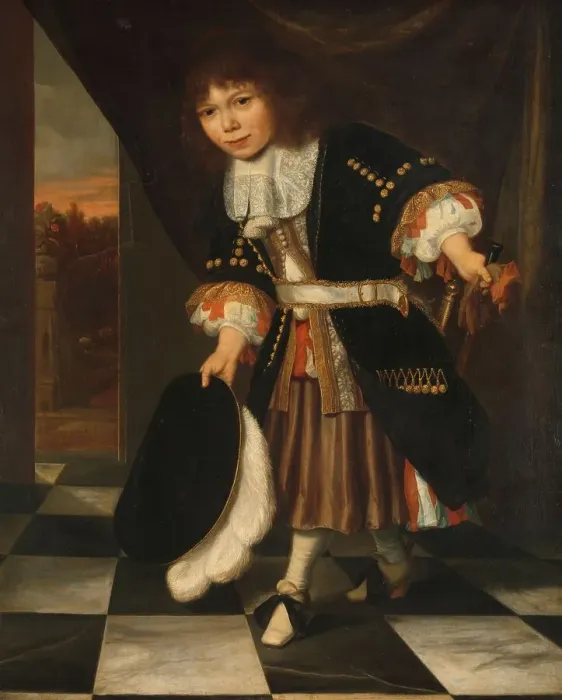 Framed Print : Portrait of a Boy, called The Young Son of Admiral van Nes (The Admiral's Son), 1669. Creator: François Verwilt Framed Print : Portrait of a Boy, called The Young Son of Admiral van Nes (The Admiral's Son), 1669. Creator: François Verwilt