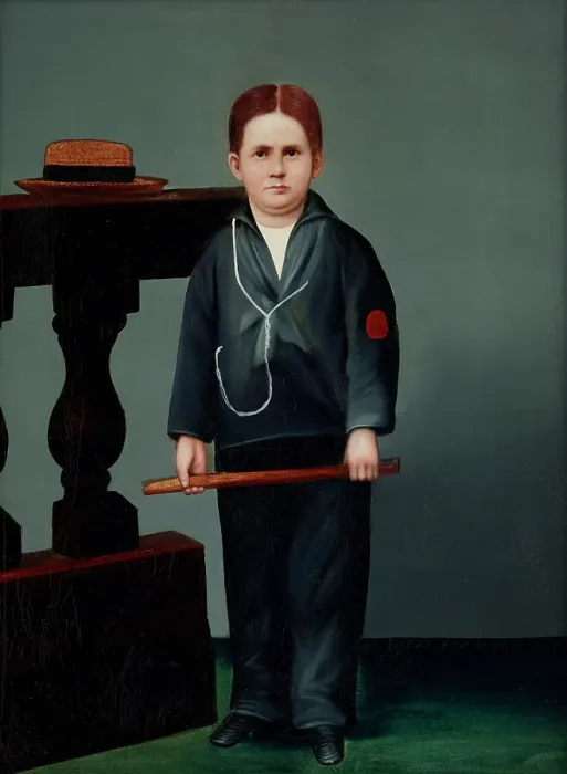 Framed Print : Portrait of a boy with double chin, after 1880. Creator: Unknown Framed Print : Portrait of a boy with double chin, after 1880. Creator: Unknown