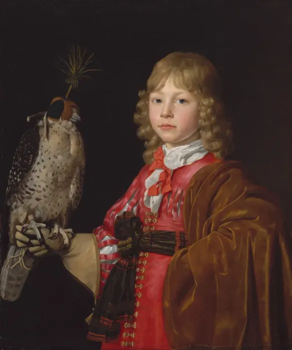 Framed Print : Portrait of a Boy with a Falcon. Creator: Wallerant Vaillant Framed Print : Portrait of a Boy with a Falcon. Creator: Wallerant Vaillant