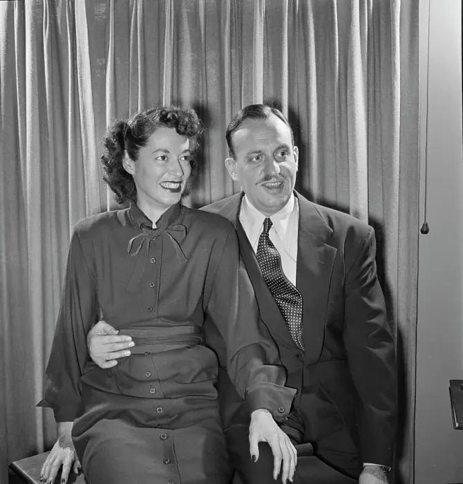 Framed Print : Portrait of Brick Fleagle and Mrs. Brick Fleagle, New York, N.Y. 1946. Creator: William Paul Gottlieb Framed Print : Portrait of Brick Fleagle and Mrs. Brick Fleagle, New York, N.Y. 1946. Creator: William Paul Gottlieb