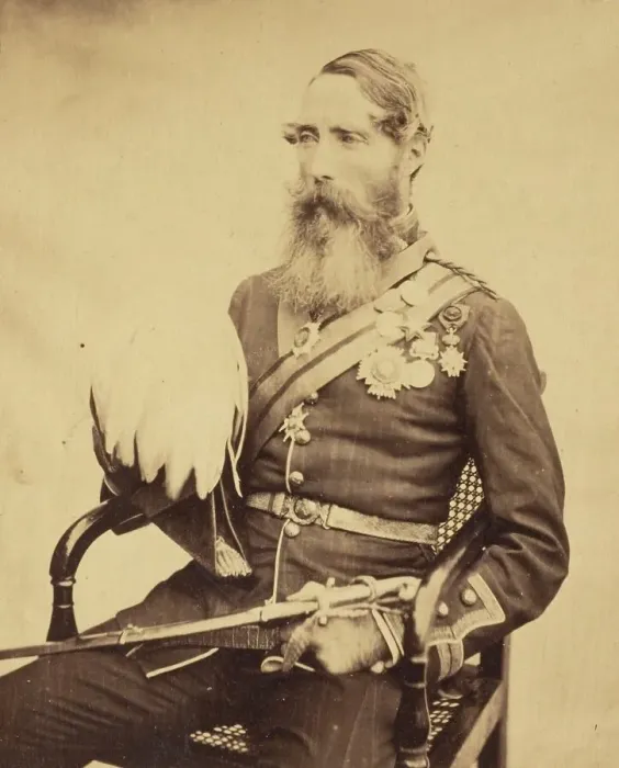 Framed Print : Portrait of Brigadier General Sir Charles Van Straubenzee, 1860. Creator: Felice Beato Framed Print : Portrait of Brigadier General Sir Charles Van Straubenzee, 1860. Creator: Felice Beato