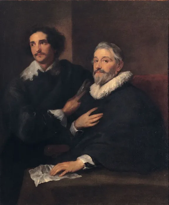 Framed Print : Portrait of the Brothers de Wael, c. 1620-1630. Artist: Dyck, Sir Anthonis, van (1599-1641) Framed Print : Portrait of the Brothers de Wael, c. 1620-1630. Artist: Dyck, Sir Anthonis, van (1599-1641)