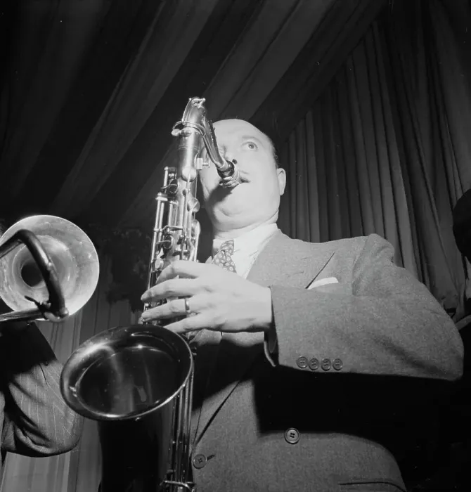 Framed Print : Portrait of Bud Freeman, Eddie Condon's, New York, N.Y. 1946. Creator: William Paul Gottlieb Framed Print : Portrait of Bud Freeman, Eddie Condon's, New York, N.Y. 1946. Creator: William Paul Gottlieb
