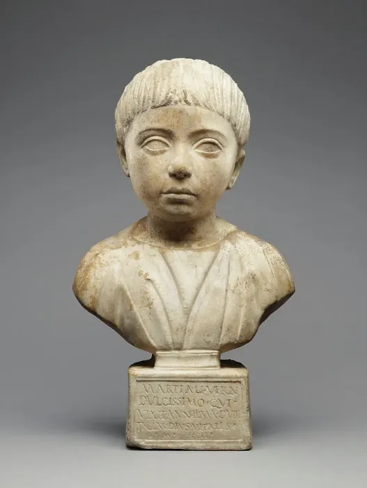 Framed Print : Portrait Bust with Inscription, A.D. 100-115. Creator: Unknown Framed Print : Portrait Bust with Inscription, A.D. 100-115. Creator: Unknown