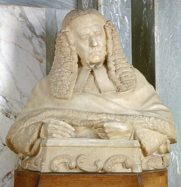Portrait bust of Lord Brampton, British judge, c late 19th century