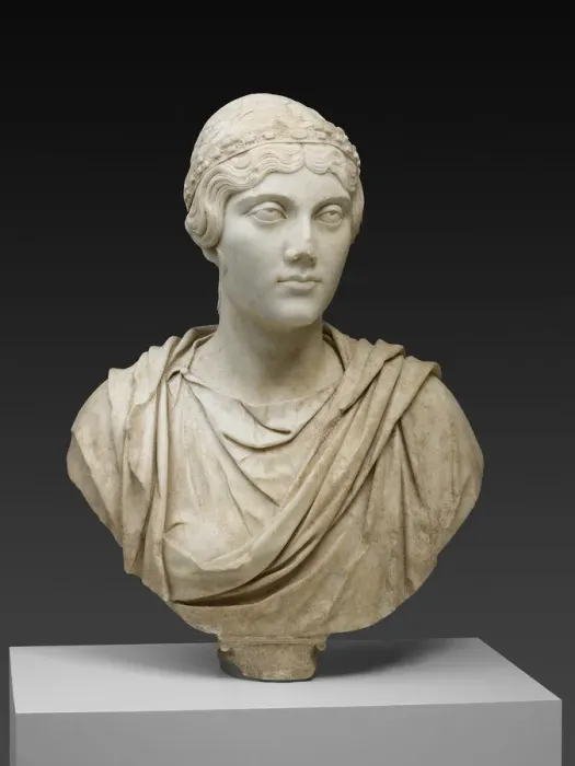 Framed Print : Portrait Bust of a Woman, Mid-2nd century. Creator: Unknown Framed Print : Portrait Bust of a Woman, Mid-2nd century. Creator: Unknown