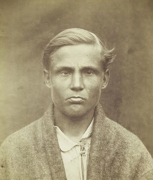 Portrait, bust, of young man from Tavastehus, Finland, 1877. Creator: Unknown