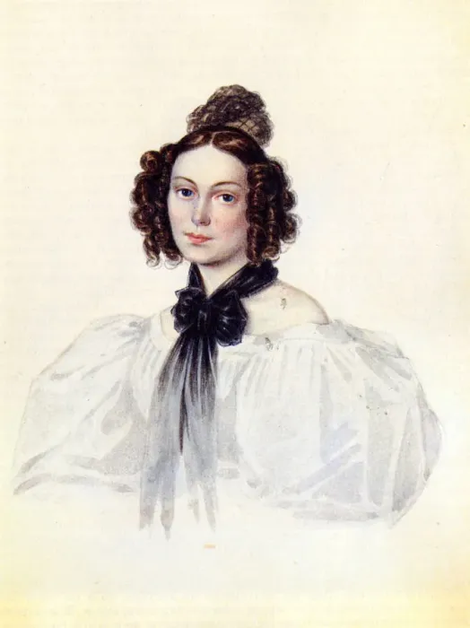 Framed Print : Portrait of Camilla Ivasheva (Le Dantieau) (1808-1839), wife of Decembrist Vasily Ivashev, 1831. Artist: Bestuzhev, Nikolai Alexandrovich (1791-1855) Framed Print : Portrait of Camilla Ivasheva (Le Dantieau) (1808-1839), wife of Decembrist Vasily Ivashev, 1831. Artist: Bestuzhev, Nikolai Alexandrovich (1791-1855)