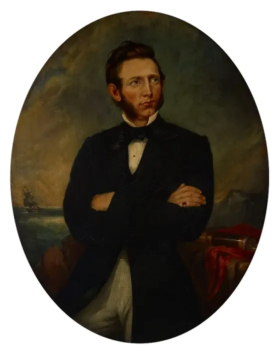 Framed Print : Portrait of Capt. Charles J. Bunker, 1857. Creator: John L Harding Framed Print : Portrait of Capt. Charles J. Bunker, 1857. Creator: John L Harding