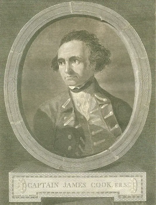 Framed Print : Portrait of Captain James Cook, 1777. Artist: Basire, James (1730-1802) Framed Print : Portrait of Captain James Cook, 1777. Artist: Basire, James (1730-1802)