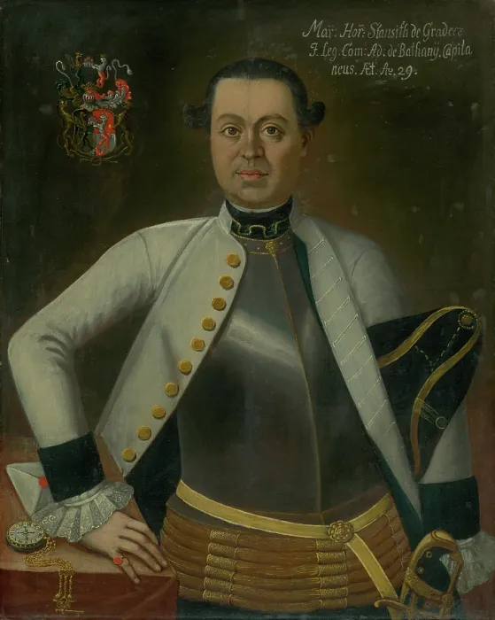 Framed Print : Portrait of Captain Marcus Horvath-Stancic, (Marek Horvath-Stansith), aged twenty-nine, c1763. Creator: Jan Gottlieb Kramer Framed Print : Portrait of Captain Marcus Horvath-Stancic, (Marek Horvath-Stansith), aged twenty-nine, c1763. Creator: Jan Gottlieb Kramer