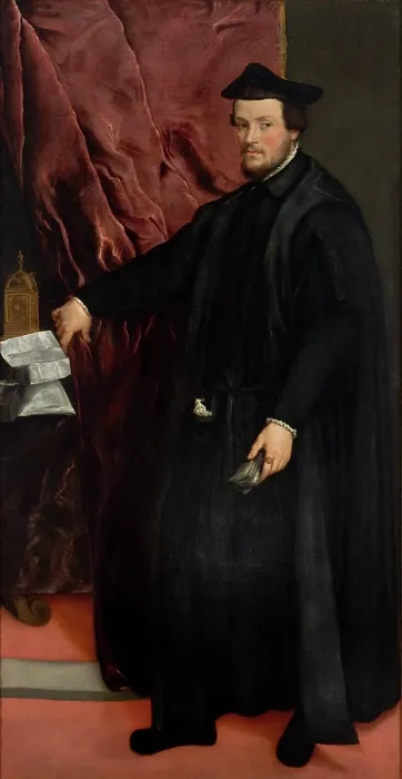 Framed Print : Portrait of Cardinal Cristoforo Madruzzo (1512-1578), 1552. Creator: Titian (1488-1576) Framed Print : Portrait of Cardinal Cristoforo Madruzzo (1512-1578), 1552. Creator: Titian (1488-1576)