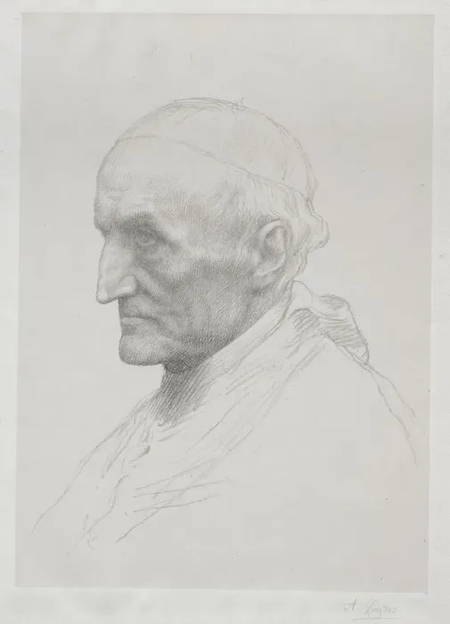 Framed Print : Portrait of Cardinal Manning (2nd Plate). Creator: Alphonse Legros (French, 1837-1911) Framed Print : Portrait of Cardinal Manning (2nd Plate). Creator: Alphonse Legros (French, 1837-1911)