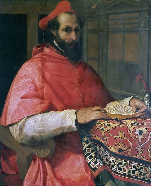 Portrait of Cardinal Marcello Cervini degli Spannocchi (1501?1555), Second Quarter of the 16th centu Creator: Jacopino del Conte (1510-1598)