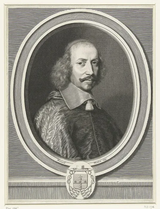 Framed Print : Portrait of Cardinal Mazarin, 1655. Artist: Nanteuil, Robert (1623-1678) Framed Print : Portrait of Cardinal Mazarin, 1655. Artist: Nanteuil, Robert (1623-1678)