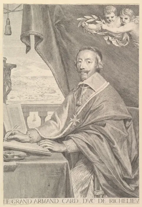 Framed Print : Portrait of Cardinal Richelieu, 1651. Creator: Claude Mellan Framed Print : Portrait of Cardinal Richelieu, 1651. Creator: Claude Mellan