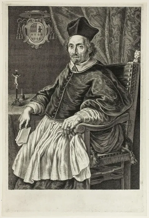 Framed Print : Portrait of Cardinal Zacharias de Mez, c. 1661. Creator: Cornelis de Visscher Framed Print : Portrait of Cardinal Zacharias de Mez, c. 1661. Creator: Cornelis de Visscher