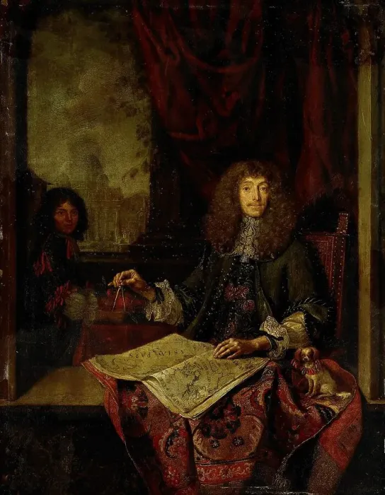 Framed Print : Portrait of Carel Quina (1622-89), Knight of the Holy Sepulchre and Amsterdam-born explorer of Asia, Creator: Jacob Toorenvliet Framed Print : Portrait of Carel Quina (1622-89), Knight of the Holy Sepulchre and Amsterdam-born explorer of Asia, Creator: Jacob Toorenvliet