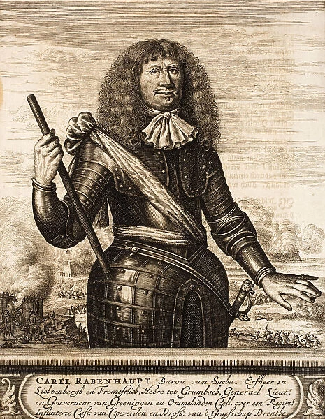 Portrait of Carl von Rabenhaupt (1602-1675) (From: Schauplatz des Krieges), 1675