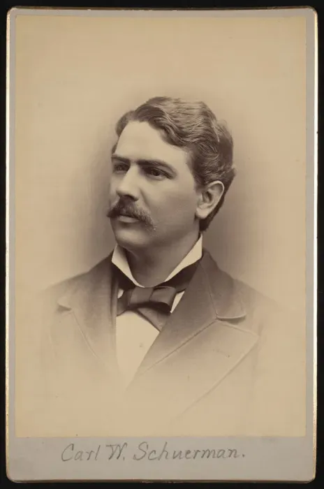 Framed Print : Portrait of Carl W. Schuerman (1850-?), 1884. Creator: Unknown Framed Print : Portrait of Carl W. Schuerman (1850-?), 1884. Creator: Unknown