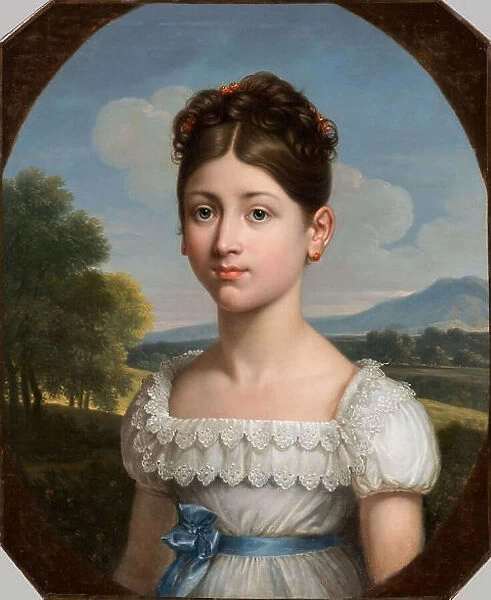 Portrait of Caroline Scitivaux (1800-1882), c. 1810. Creator: Fabre, François-Xavier Pascal, Baron (1766-1837)