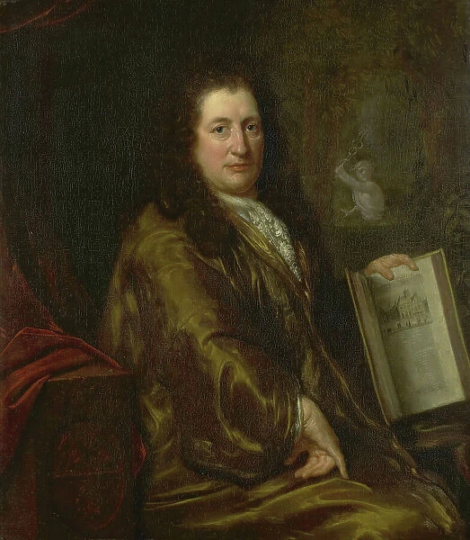 Portrait of Caspar Commelin, bookseller, newspaper publisher and author of the official history of A Creator: David van der Plas