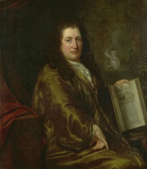 Framed Print : Portrait of Caspar Commelin, bookseller, newspaper publisher and author of the official history of A Creator: David van der Plas Framed Print : Portrait of Caspar Commelin, bookseller, newspaper publisher and author of the official history of A Creator: David van der Plas