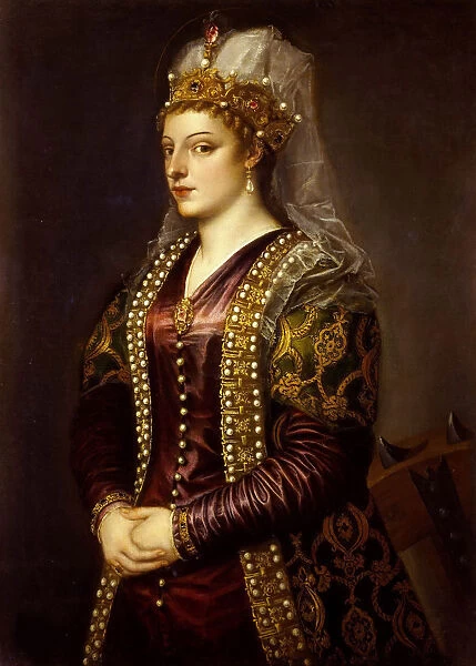 Portrait of Caterina Cornaro (1454-1510) as Saint Catherine of Alexandria, 1542