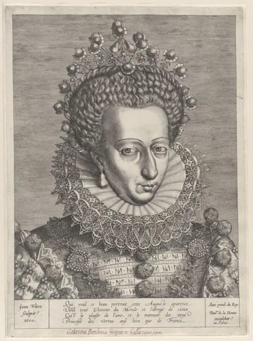 Framed Print : Portrait of Catherine de Bourbon, 1600. Creator: Jan Wierix Framed Print : Portrait of Catherine de Bourbon, 1600. Creator: Jan Wierix